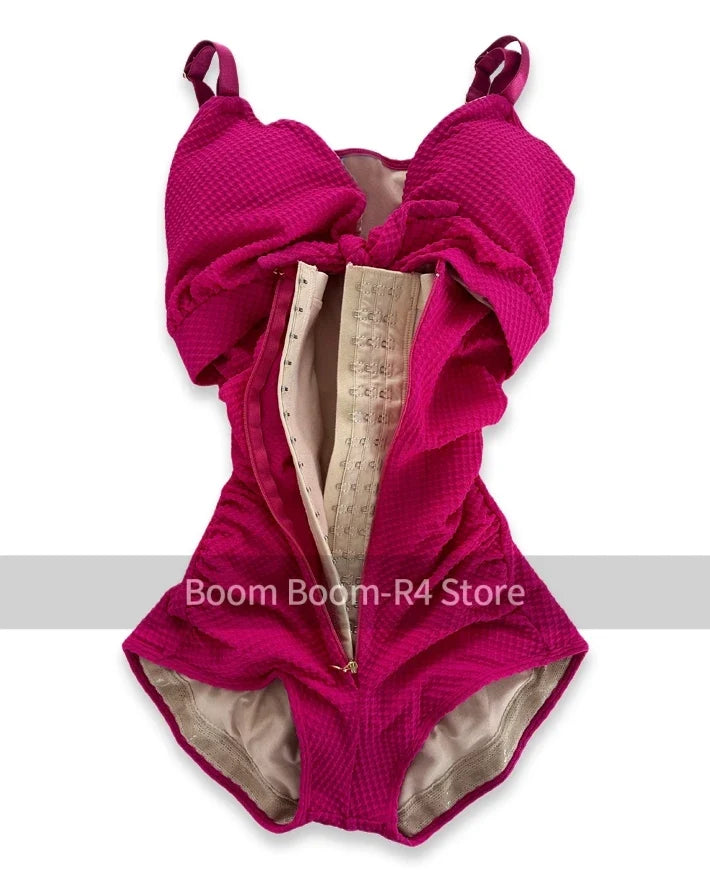 New Swimsuit Shapewear Fajas Colombiana BBL Post Op Surgery Supplies Women Shapewear With Adjustable Hook-eyes Glue Bone Corset