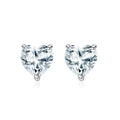 925 Sterling Silver 6.5*6.5mm Heart Moissanite Diamond Women Ear Studs Earrings Wedding Engagement Fine Jewelry Wholesale