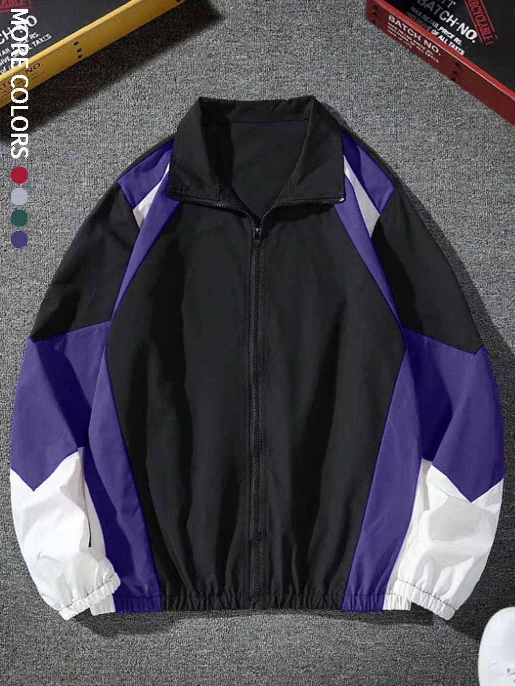 Men's Color-Blocked Jacket, Lightweight, Casual, Travel, Windproof and Wear-Resistant, High-Quality Fabric, Boyfriend Gift