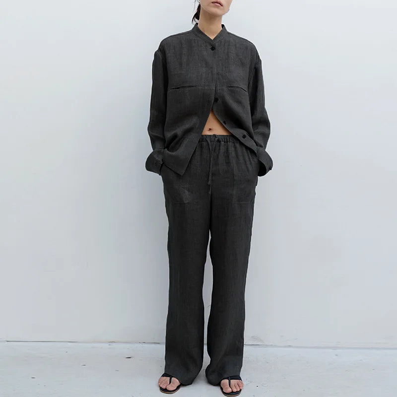 Lace-up Straight Pants For Women's