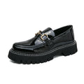 New Men Patent Leather Loafers Fashion Casual Shoes Male Thick Sole Increased Height Slip On Breathable Comfortable Driving Shoe