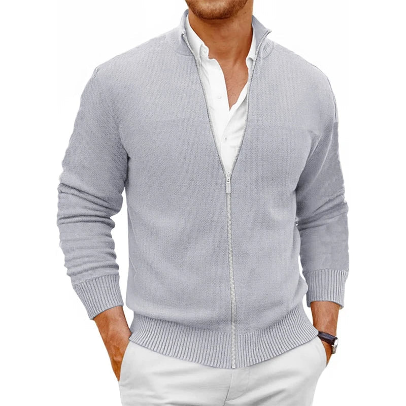 Men's Zipper SweaterCoats Slim Fit Sweaters Stand Cold Blouse Knitwear Fall Winter Cardigan Jumper Warm Streetwear