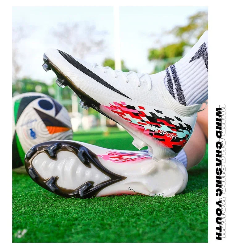 New Men Soccer Shoes Sport Grass Cleats Unisex Non-Slip Match Adult Ultralight Outdoor Football Boots Comfortable High-quality