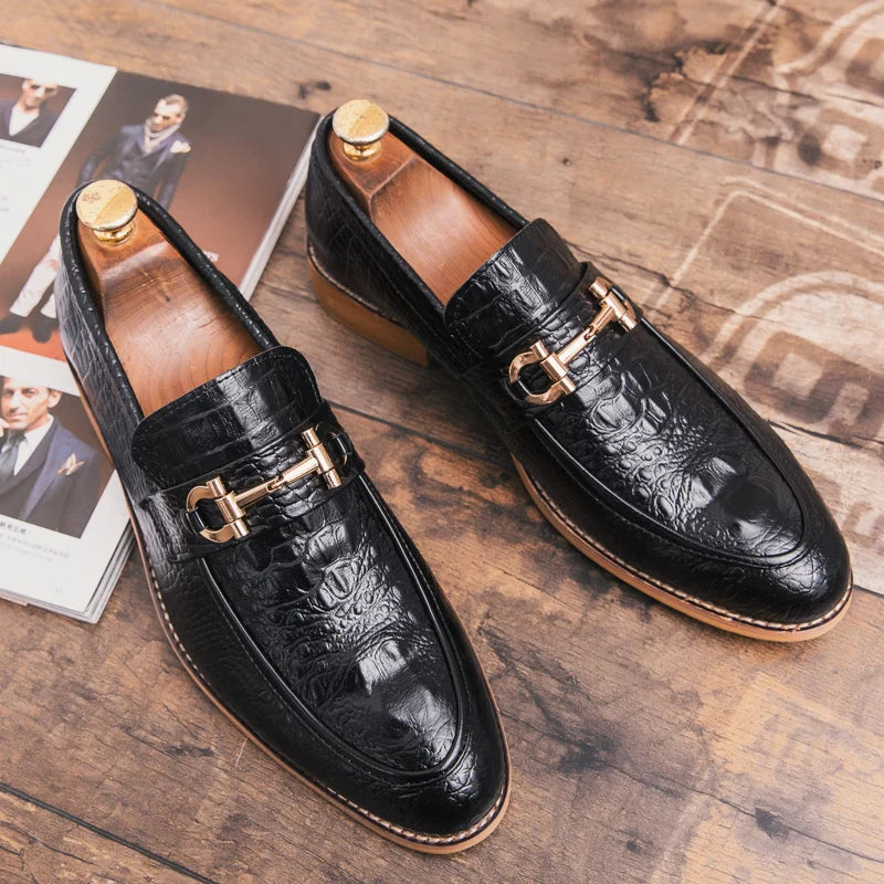 Trend Social Leather Shoes Men Wedding Party Office Leather Men's Dress Shoes  Classic Casual Business Shoes For Men Loafers