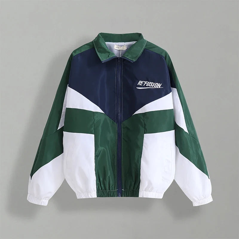 Spring Fall Varsity Jacket Men Patchwork Embroidery Bomber Jacket Casual Street Loose Zipper Coat Women Couple College Jackets