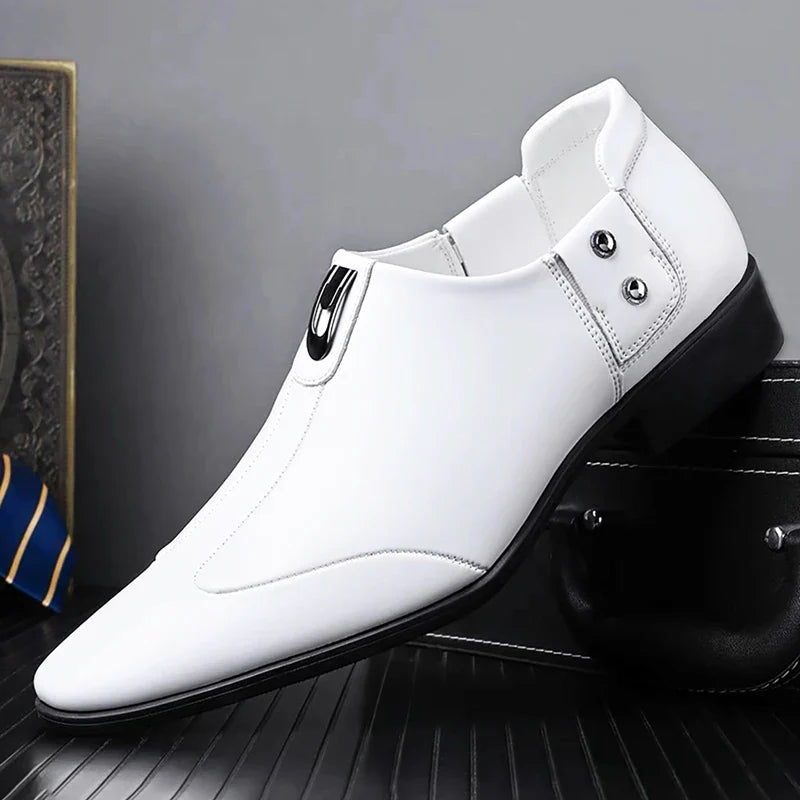 Summer Men's Breathable Mesh Casual Fashion Black/White Leather Board Shoes Comfortable Insole Suitable for Business Occasions