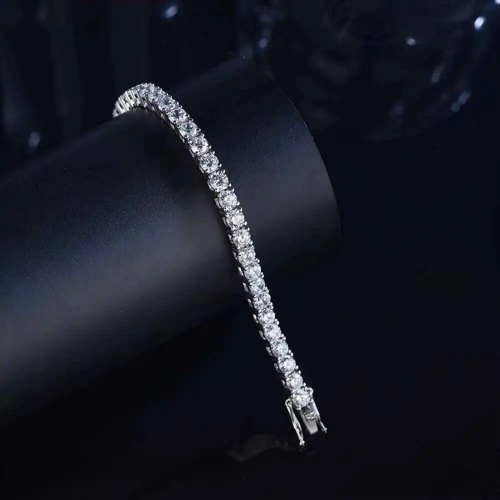 gold bracelet men Moissanite Tennis Bracelet Original S925 Sterling Sier Plated White Gold With GRA Bracelets For Women Man