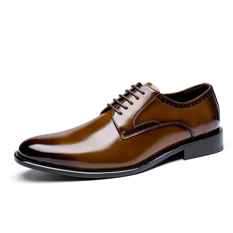 2023 High Quality Handmade Oxford Dress Shoes Men Genuine Cow Leather Suit Shoes Footwear Wedding Formal Italian Shoes Hot