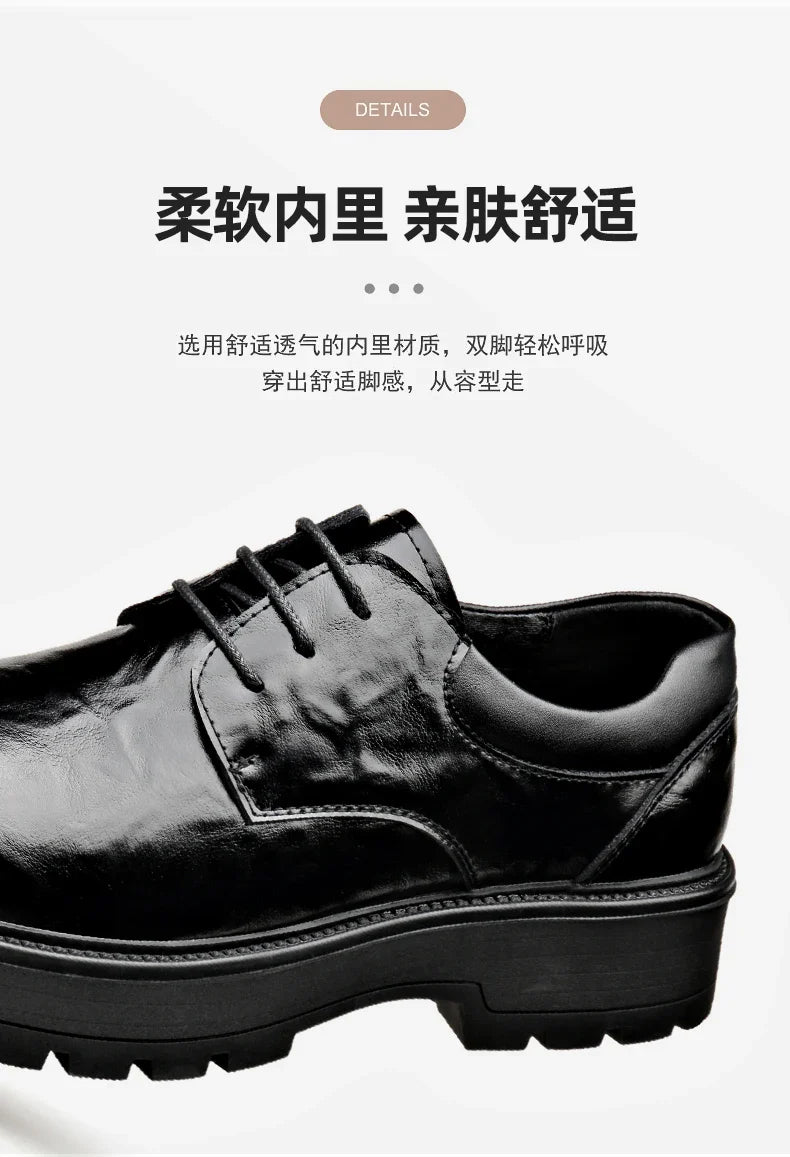 Men Comfortable Leather Work Shoes for Long Standing