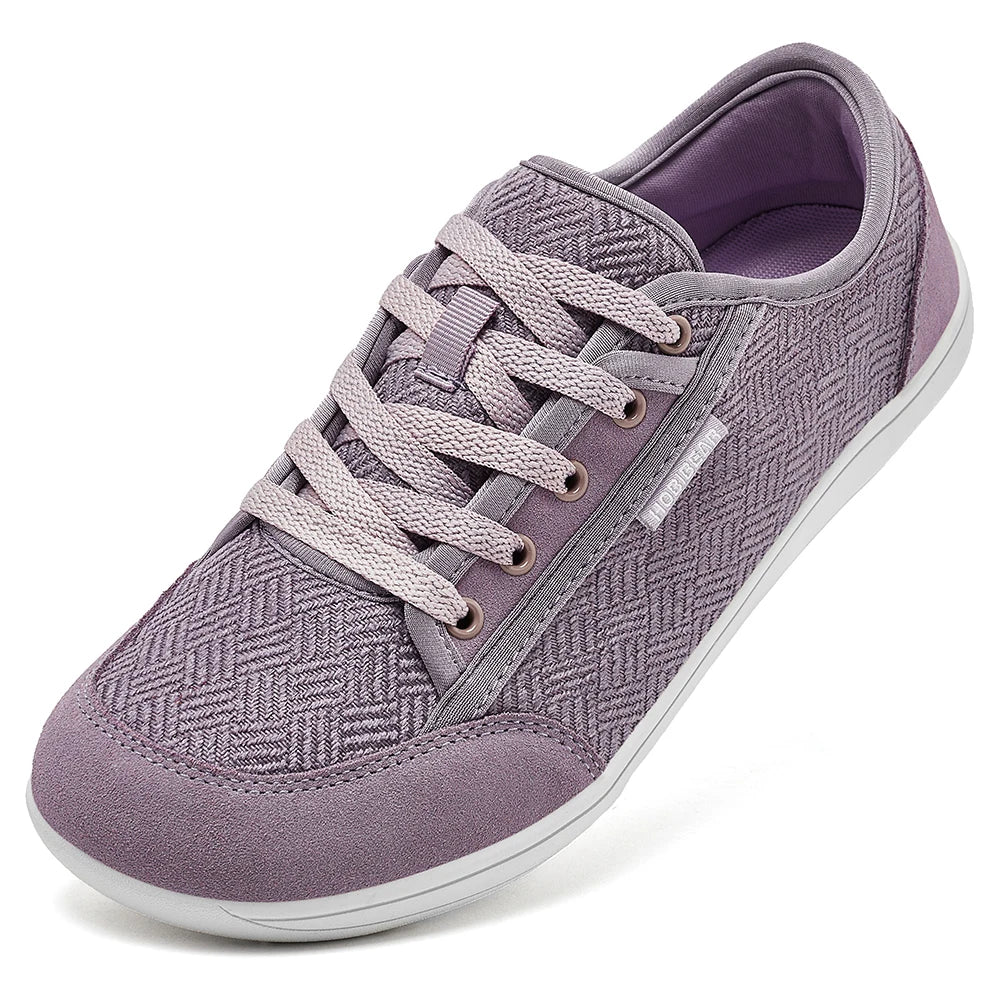 Barefoot Shoes Mens Womens | Zero Drop | Wide Toe | Minimalist Cowhide Leather Lace Up Fashion Sneakers