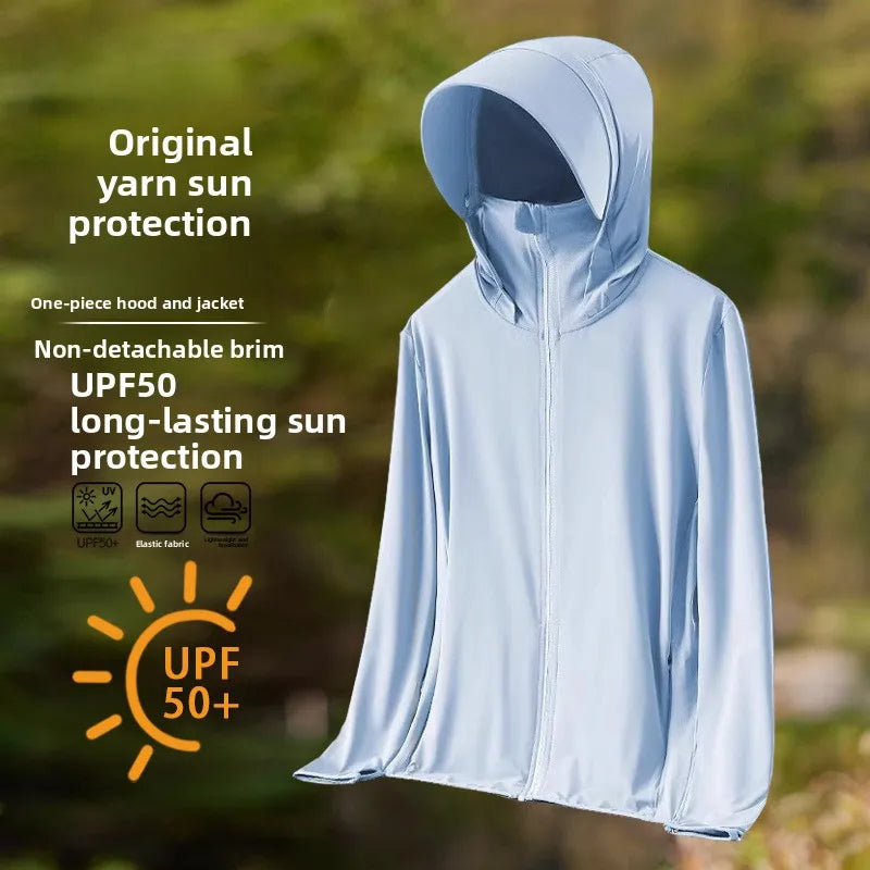 UV Protection Ice Silk Cool Feeling Sun Protection Clothing Lightweight Breathable Fishing Jacket Outdoor Sports Shirt