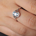 Oval Genuine Natural Sky Blue Topaz 925 Sterling Silver Rings for Women Fashion Gemstone Engagement Ring Band