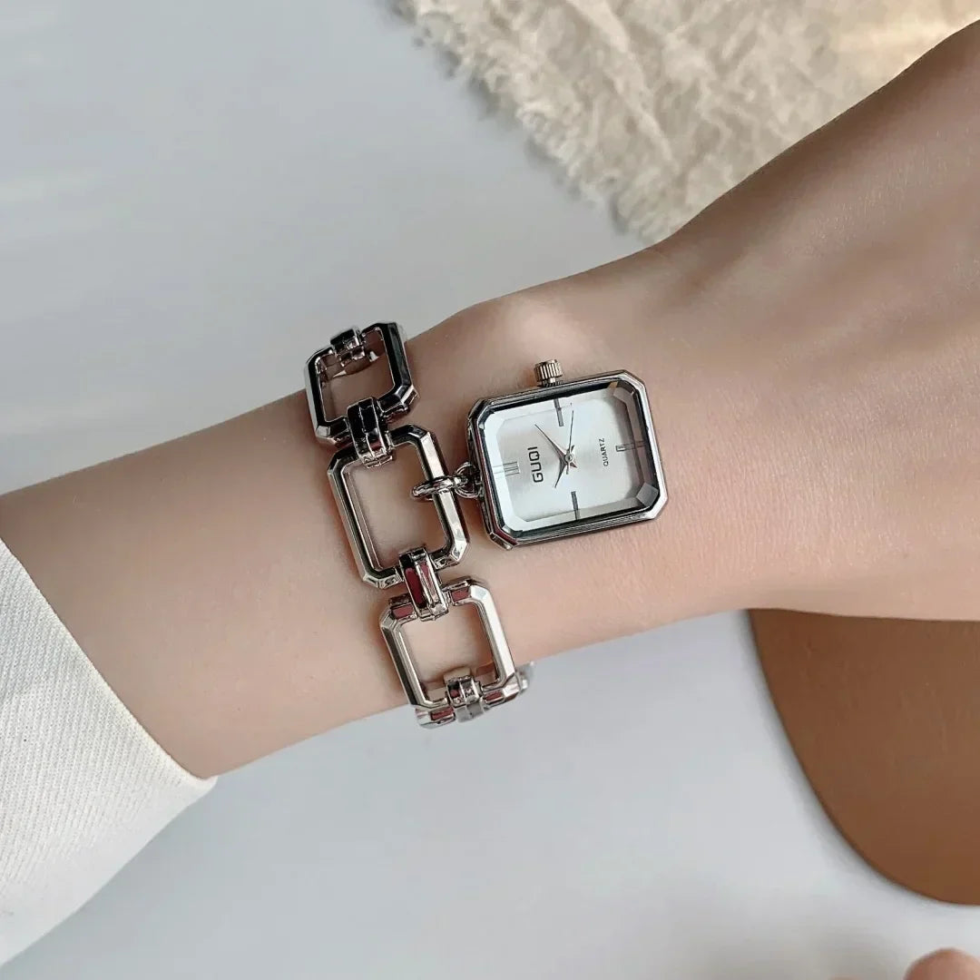 Women Quartz Watch Bracelet Square Dial Quartz Analog Women's Watches Ladies Wristwatch Elegant Female Clock Montre