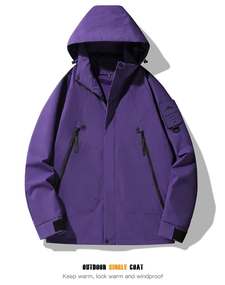 Women's Men's Waterproof Jacket Climbing Hiking Camping Trekking Windbreaker Unisex Outdoor Windproof Rain Coat Antifouling