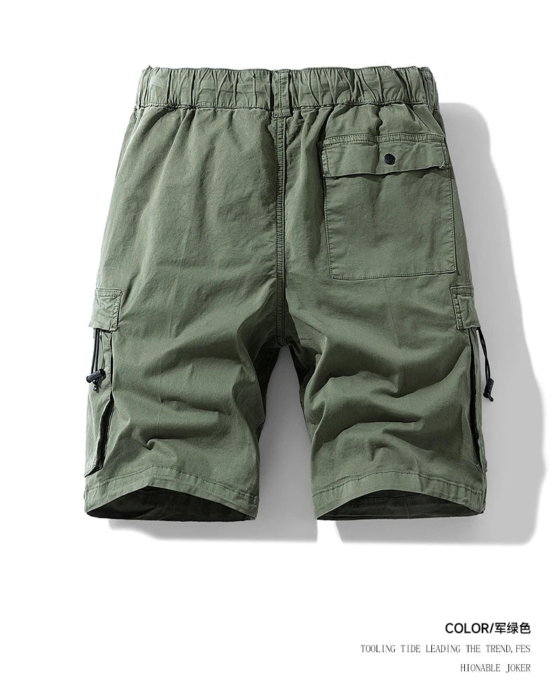 Men Multi Pocket Loose Cargo Pants Men Thin Breathable Casual Outdoor Male Shorts Men Summer Shorts New Trendy Sports Shorts