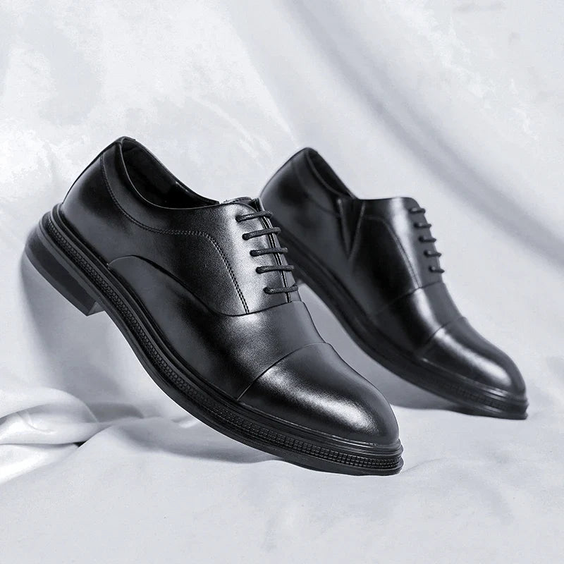 Brand Men Genuine Leather Shoes Black Wedding Bride For Formal Party Dress OEM Italian Men Shoes Casual Soft Casual Shoes