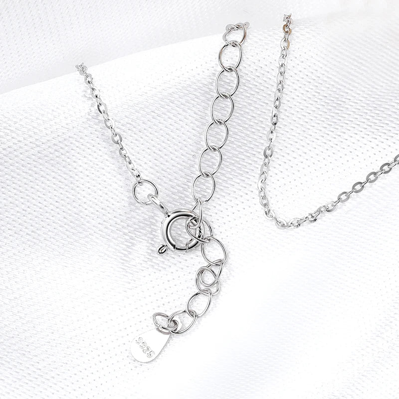 Pear Cut All Moissanite Necklace for Women 2 Gems Lab Diamond Female Pendant 100% 925 Sterling Silver Jewelry Wholesale