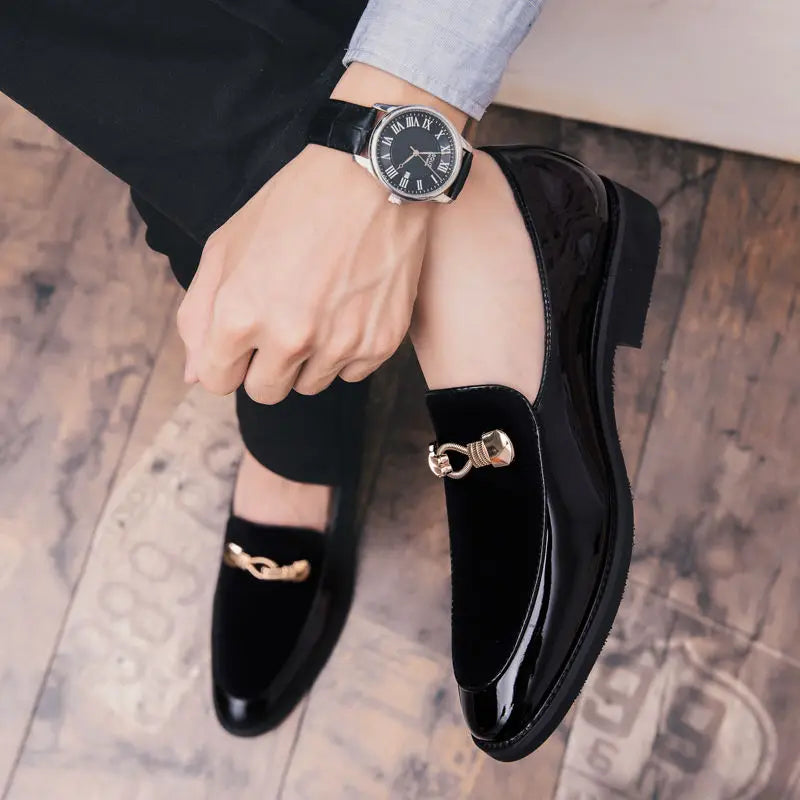 With Tassels Loafers Office Leather Shoes for Men Platform Thick Sole Pointed Toe Man Casual Shoe High Quality Fashion Elegant