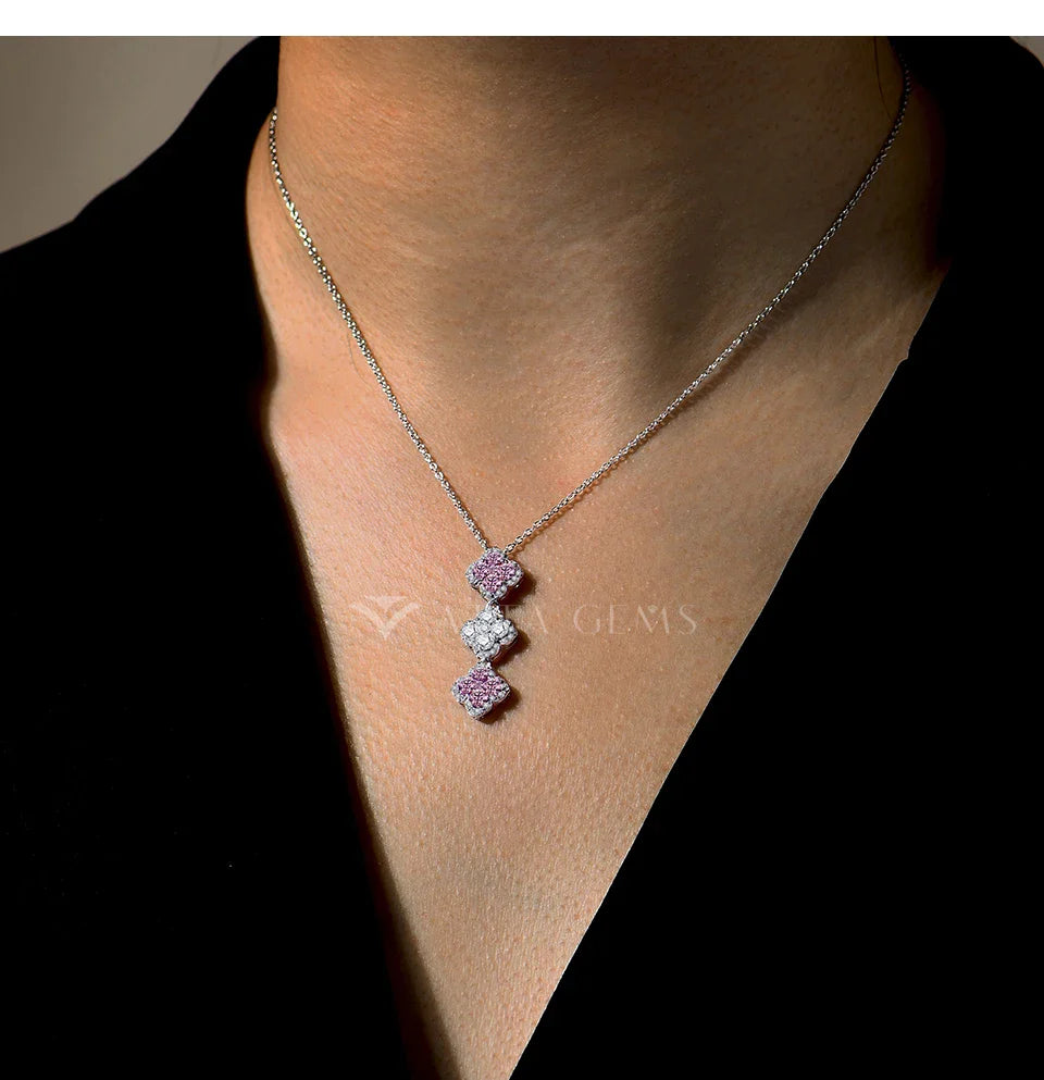 2025 Necklaces for Women Full D Color Moissanite 925 Sterling Silver Pendant Classic Engagement Wedding Fine Jewelry
