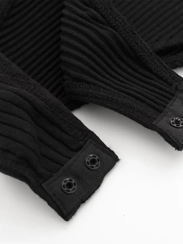 Willshela Women Fashion Ribbed Bodysuit With Organza Ruffle Vintage High Elastic Sexy y2k Female Chic Lady Tops body femme