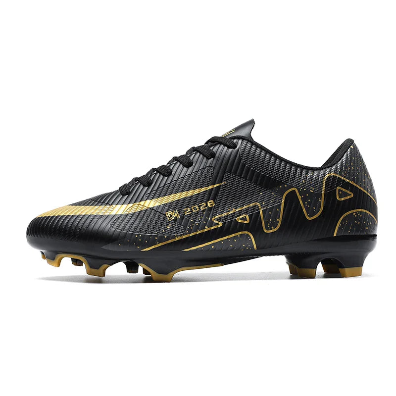 Professional FG/TF Soccer Cleats Men Football Boots Long Spike Grass Match Breathable Lightweight Comfortable Training Sneakers