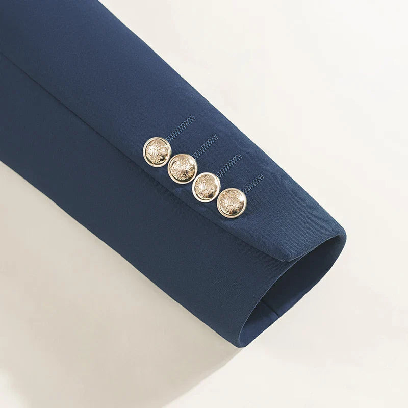 Double-breasted Men's Suit Fashionable and Casual Slim Fit Male Groom Wedding Blazers Party Dress Jacket Coat Pants