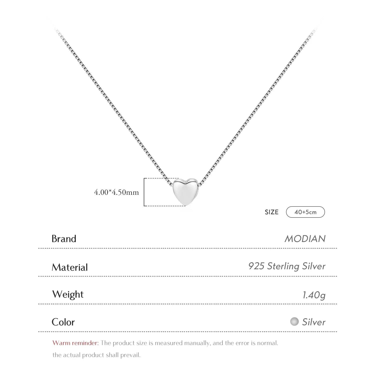 Silver Tiny Heart Exquisite Necklace Fashion 925 Sterling Silver Simple Love Pendant Necklaces For Women Fine Jewelry