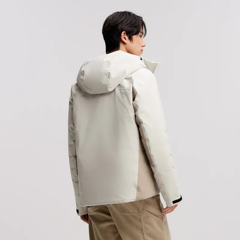 Down Jacket Men Rainproof and Windproof Parka 2026 Winter New Warm Casual Outerwear