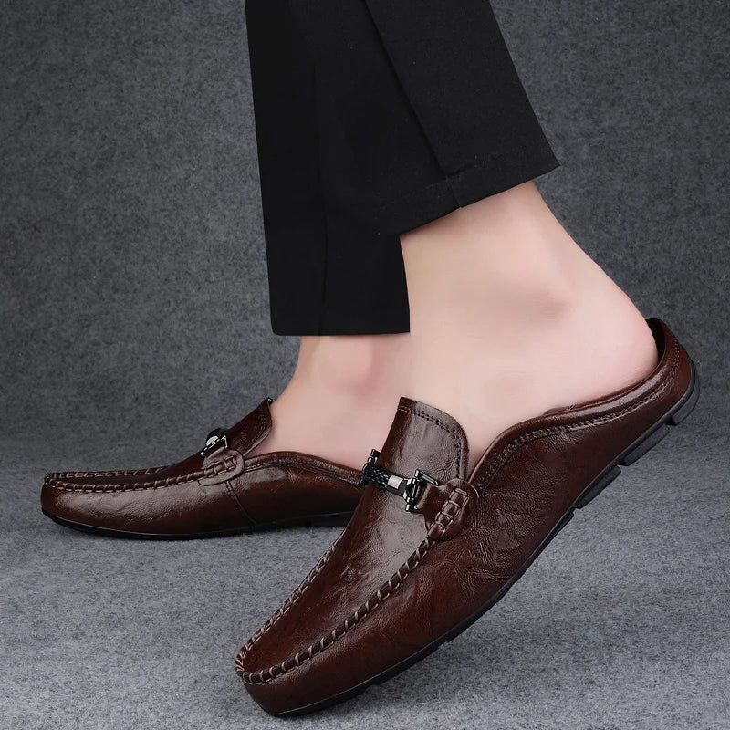 Genuine Leather Mens Loafers Casual Shoes Comfortable Moccasins Luxury Formal Slip on Flats Driving Shoes for Man Walking Shoes