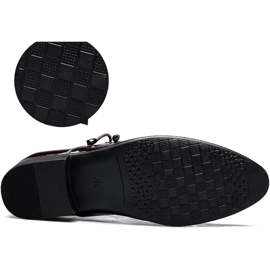 Mens Loafer Shoes Slip on OXford Dress Shoes for Men Patent Leather Modern Business Casual Driving Prom Party Wedding Comfortabl