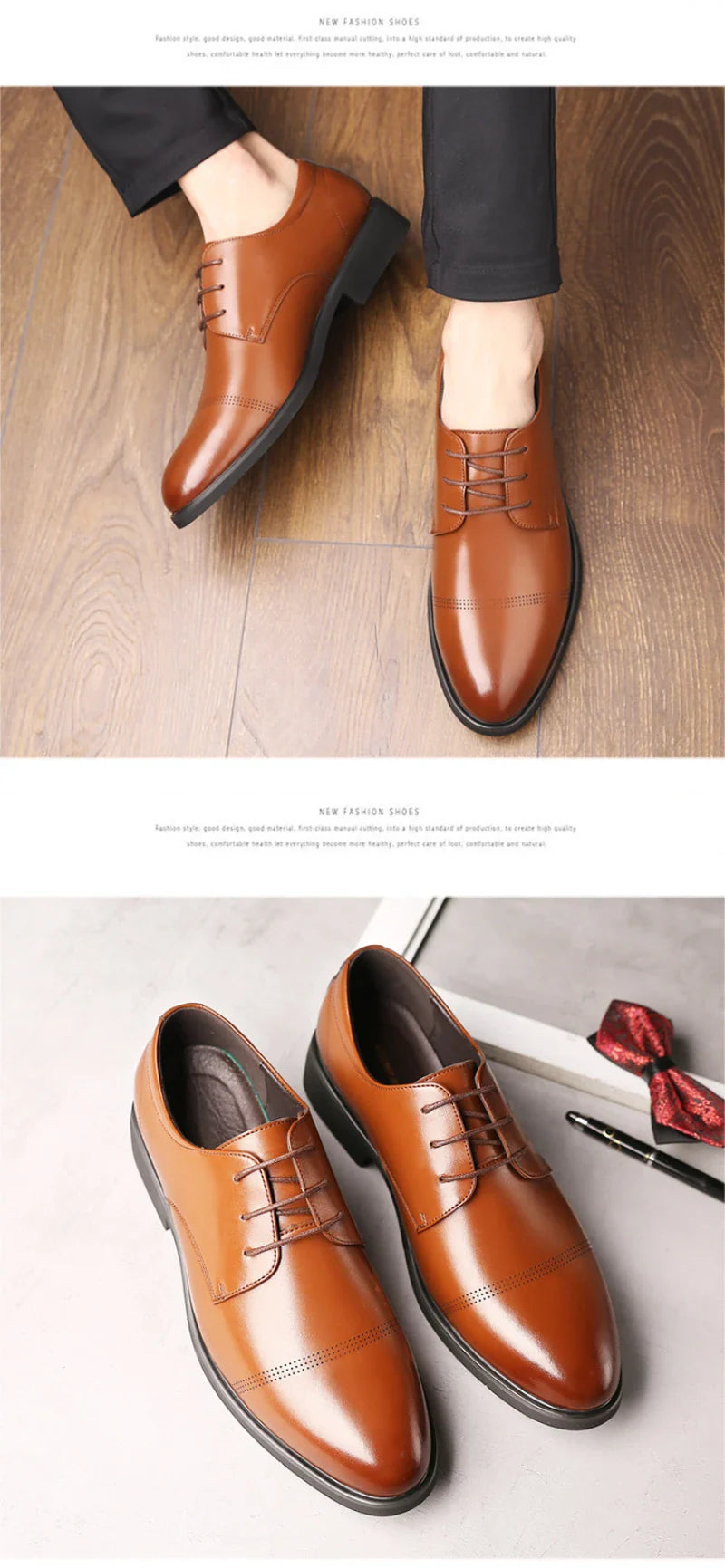 Mens Black Genuine Leather Perforated Cap Toe Lace Up Formal Business Oxford Shoes Breathable Summer Office Casual Dress Shoes