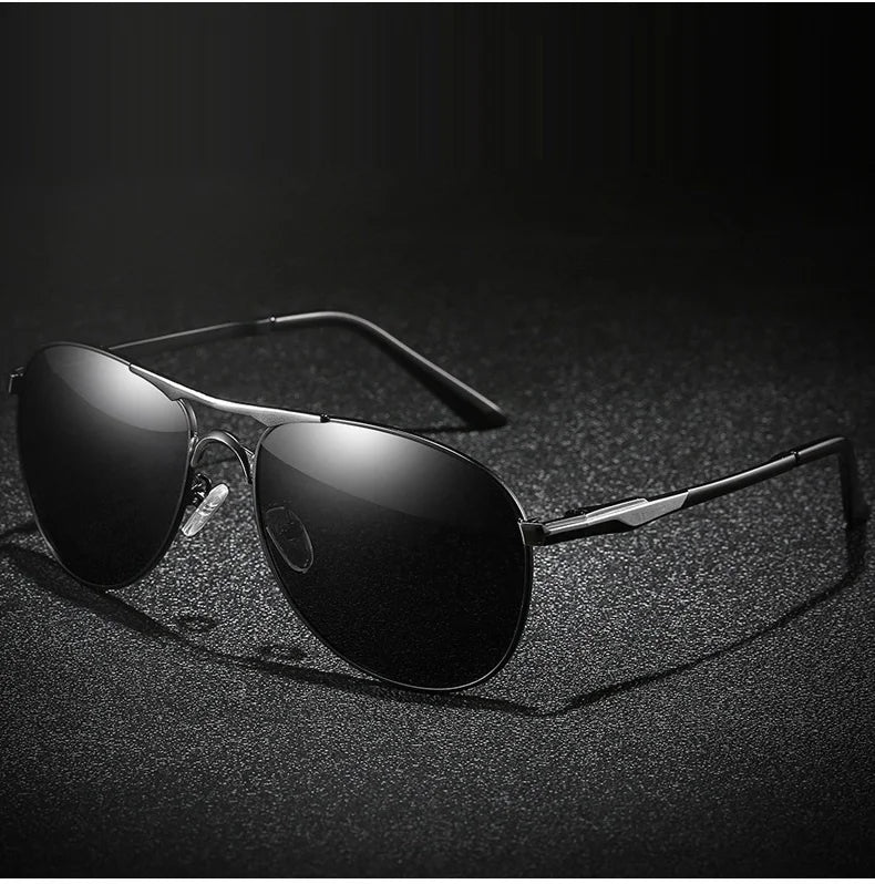 Luxury Pilot Polarized Sunglasses Men Women Driving Fishing Retro Sun Glasses Brand Designer Male Metal Sunglasses For Man UV400