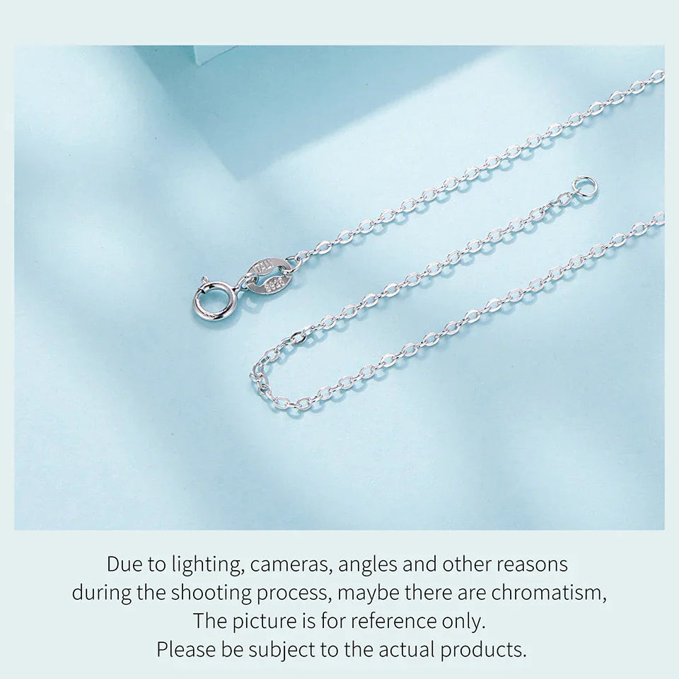 925 Sterling Silver O-Chain Necklace with Lobster Clasp Adjustable Basic Chain for Women Pendant Beads DIY