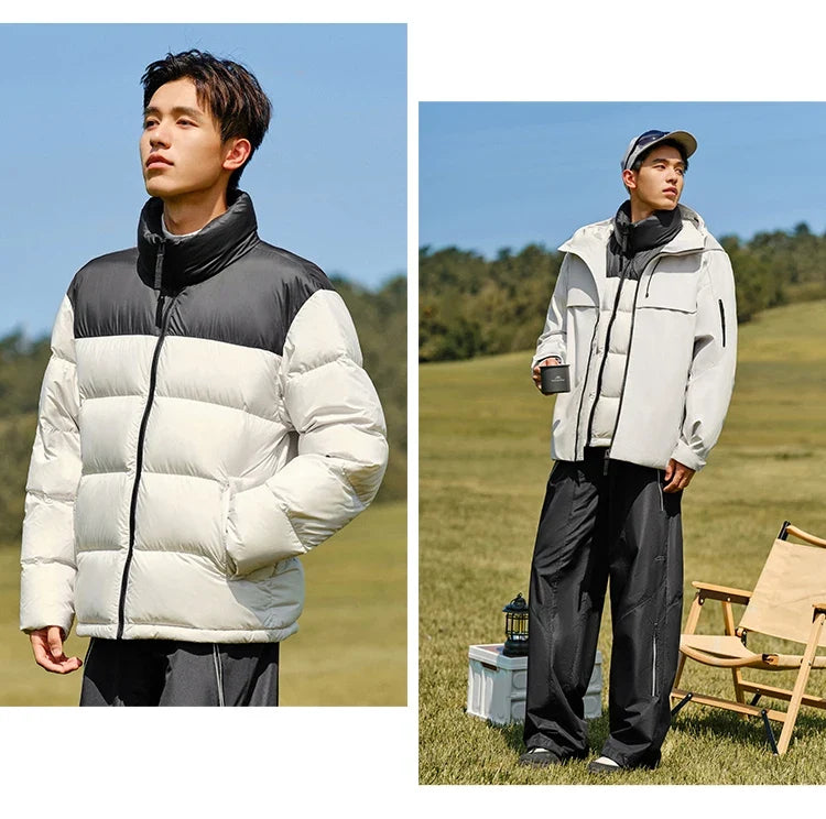Down Jacket Men Three-in-One Two-Piece Set 2024 New Winter Four-Proof Outerwear Down Jacket