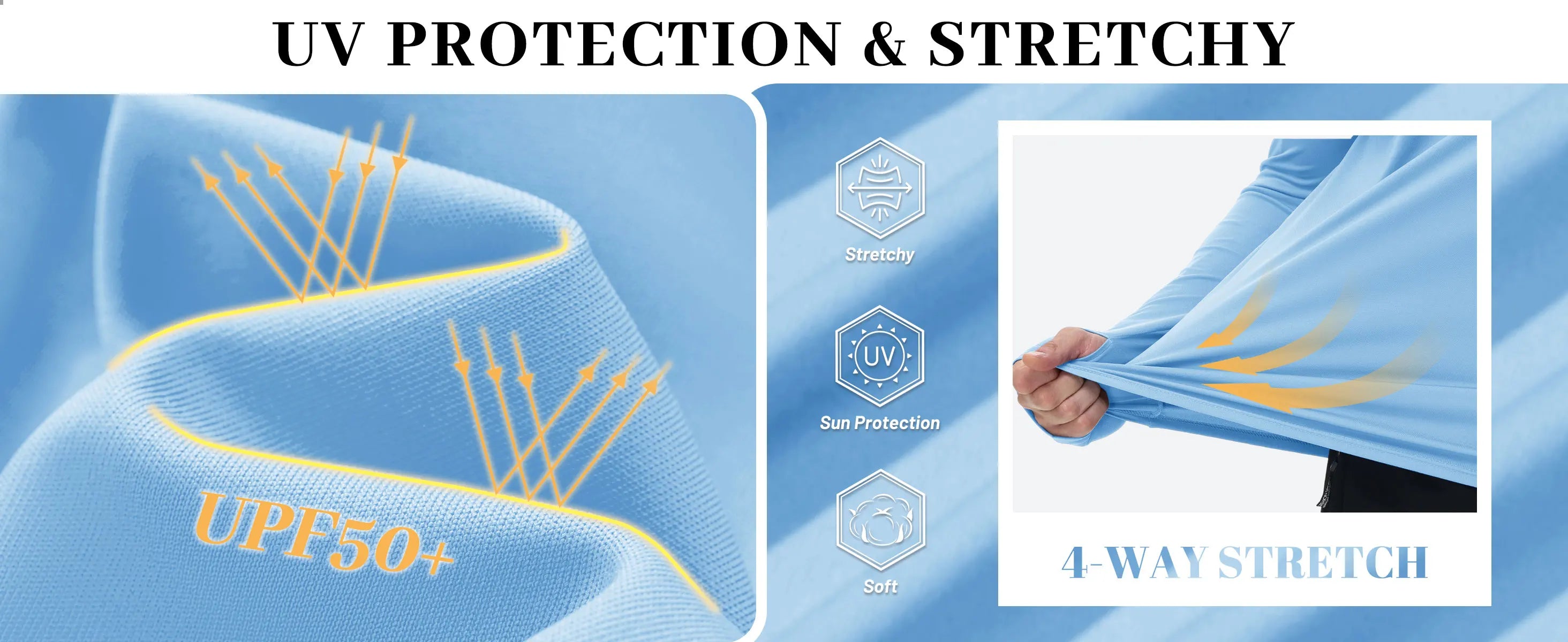 Sun Protection Shirts Mens Long Sleeve Hoodie Casual UV-Proof T-Shirts Breathable Lightweight Quick Dry T shirts Swim