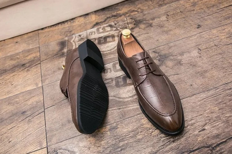Men's British Style Leather Shoes Korean Version Pointed Toe Business Formal Trendy Versatile