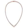 Moissanite Tennis Necklace for Woman V Style Wedding Party Neckchain 925 Sterling Sliver Plated 18k White Gold Necklace
