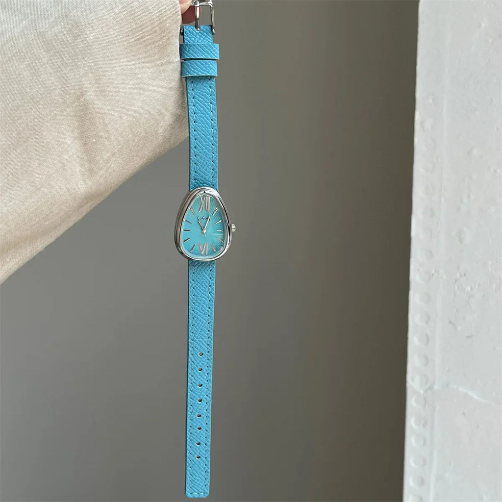 Luxury Brand Women Snake Dial Watch Ladies Fashion Red Leather Strap Quartz Wristwatch Female Gift Dropshipping Clock Relogio