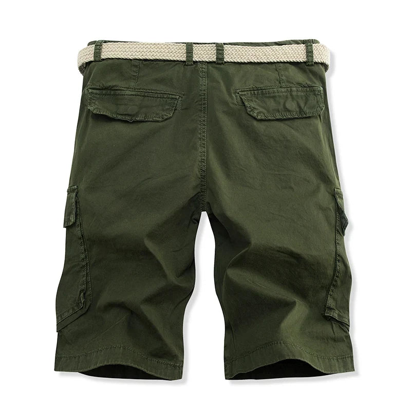 Summer Overalls Men Casual Shorts New Loose Sports Comfortable Knee Shorts Streetwear Breathable Safari Short Pants