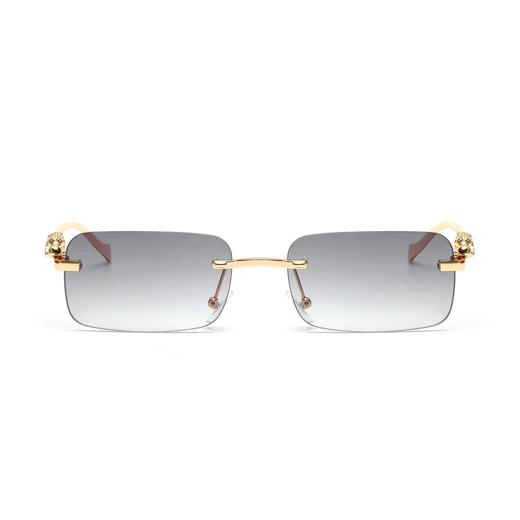 rimless sunglasses UV400 fashion square metal glasses for men women designer man's brand sun glasses shades for outdoor