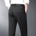 Stretch Suit Pants Men's Summer Thin Straight Business Trousers Ice Silk Casual Drape Breathable Formal Male Work Clothes