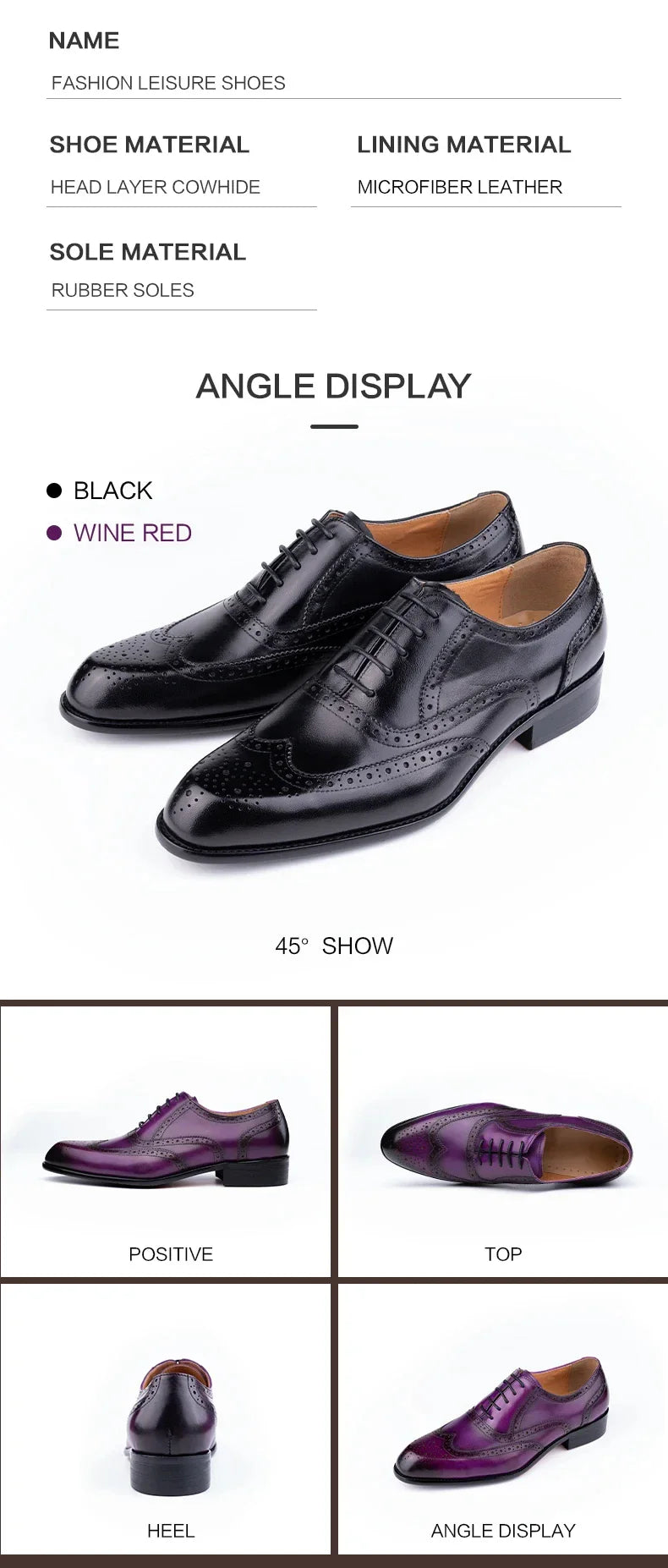Fashion New Trend Oxford Shoe Mens Handmade Carving Craft Wedding Party Shoes Elegant Genuine Leather Lace Up Derby Shoes