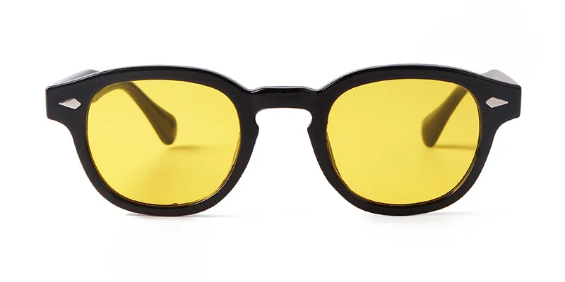 Fashion Transparent Blue Round Sunglasses Women Men 2024 Retro Rivet Tortoise Small Square Sun Glasses UV400 Lunettes De Soleil