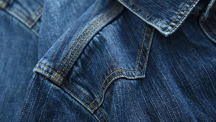 Heavy Duty Denim Shirt for Boys with Loose Fit and Long Sleeves