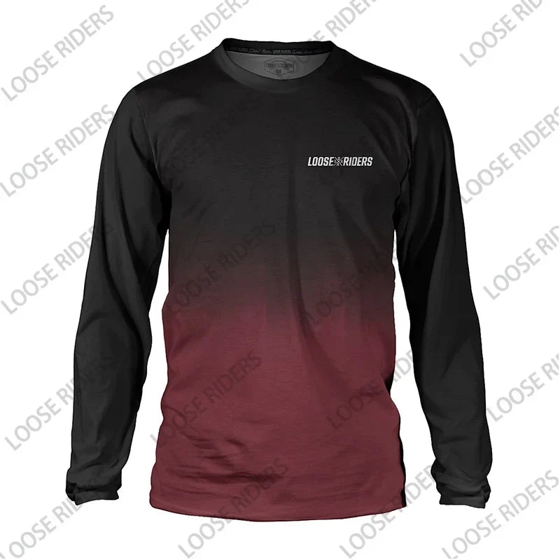 Loose Rider Men's Long Sleeve Bicycle Jersey Motocross Enduro Racing T-Shirt Quick Dry Motorcycle MTB Shirt BMX Enduro Sport Shi