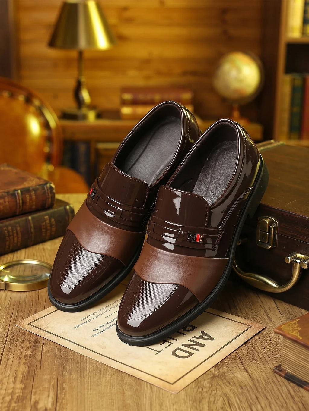 New men's formal leather Shoes Casual business non slip footwear Fashion minimalist work shoes Comfortable male