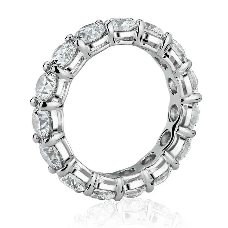 Personalized Moissanite Full Eternity Bands 925 Sterling Silver Ring For Women Girl Fine Jewelry 5mm 3mm D Moissanite Ring