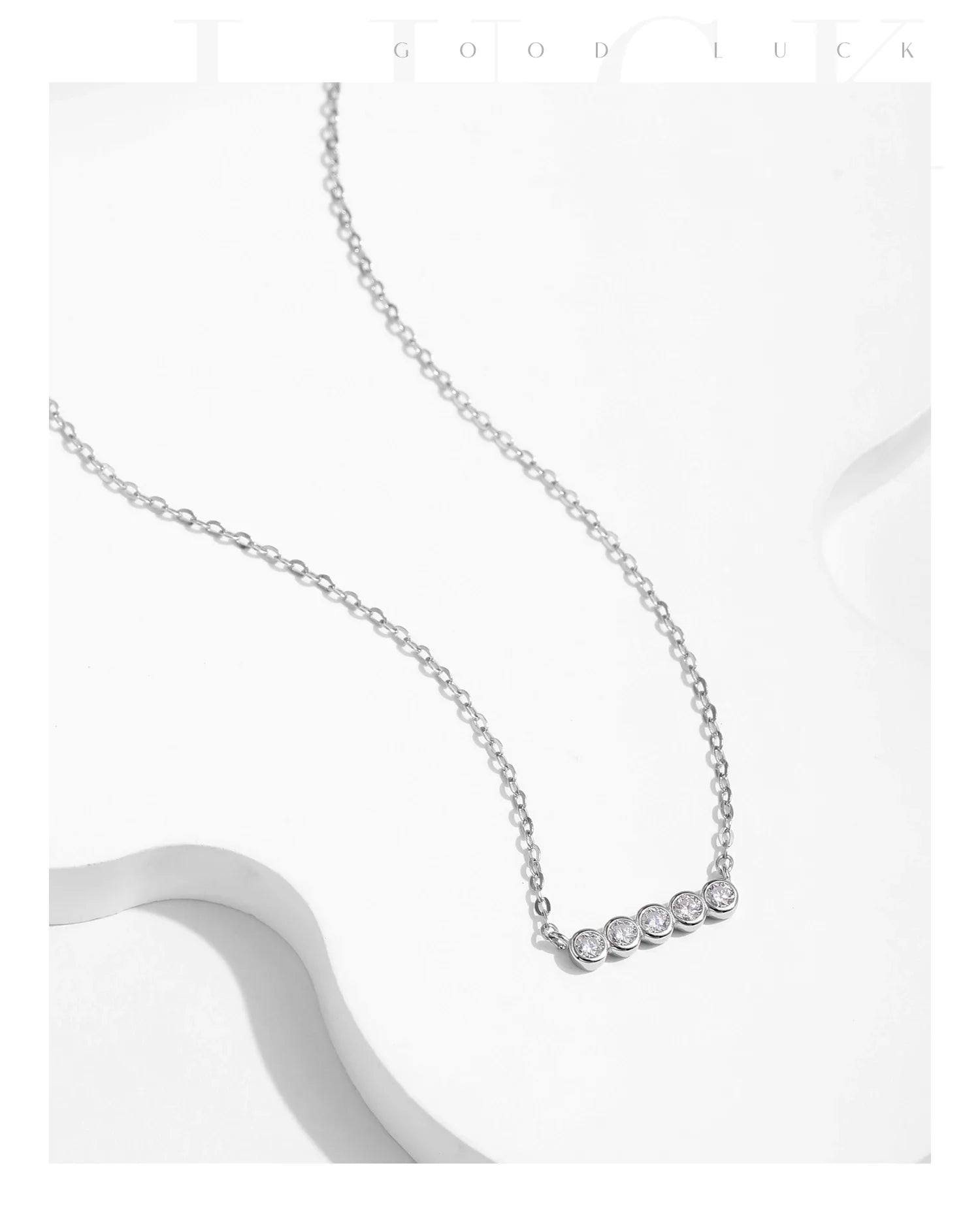 D Color Moissanite 925 Sterling Silver Stackable Pendant Necklaces Lab Diamond Link Chain Jewelry For Women Luxury Gift