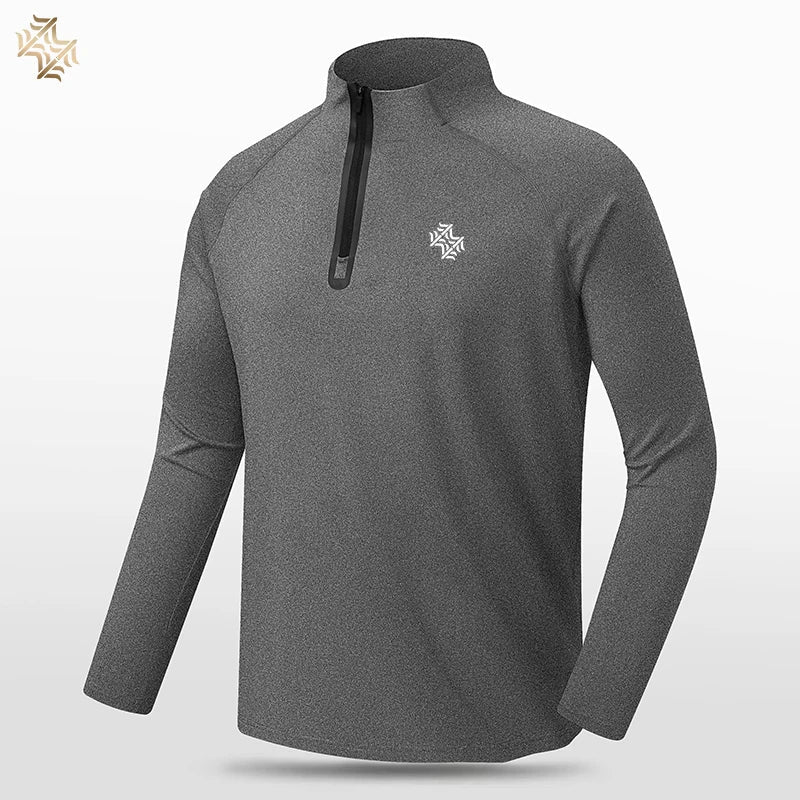High Quality Mens Outdoor Hiking Golf Running Breathable Polo Shirt Office Casual Polo Long-Sleeved Sports Base Shirt Tops