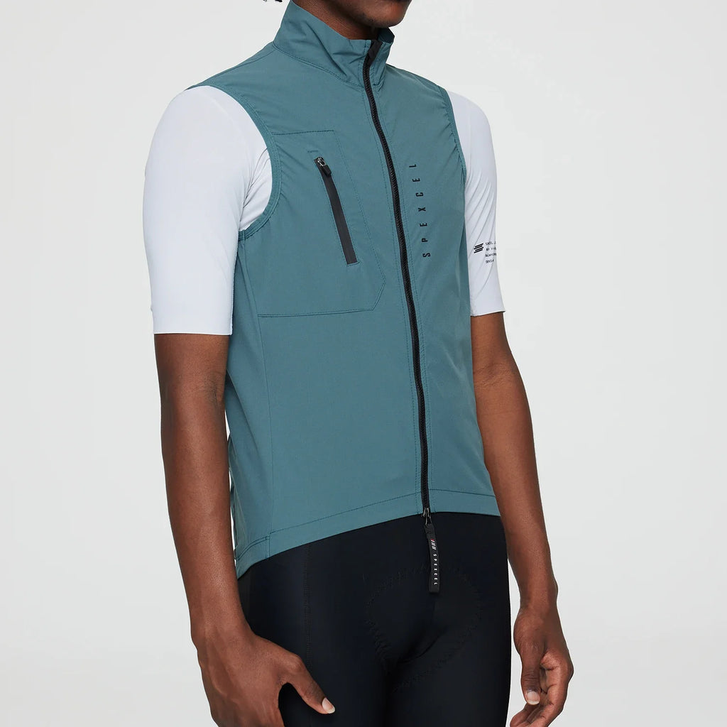 New Classic Lightweight Windproof Vest Men's  Wind Vest New Stretch fabric With Two Way Zipper